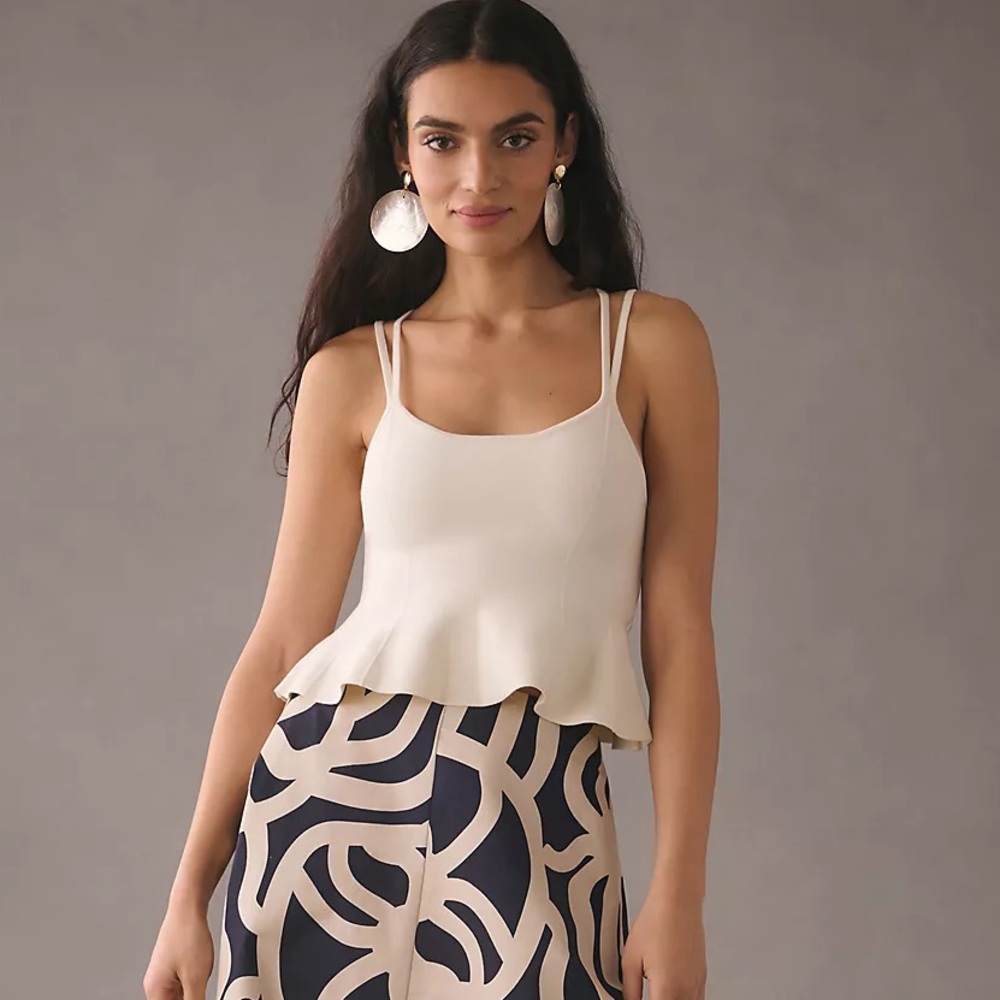 Maeve Bustier Peplum Tank